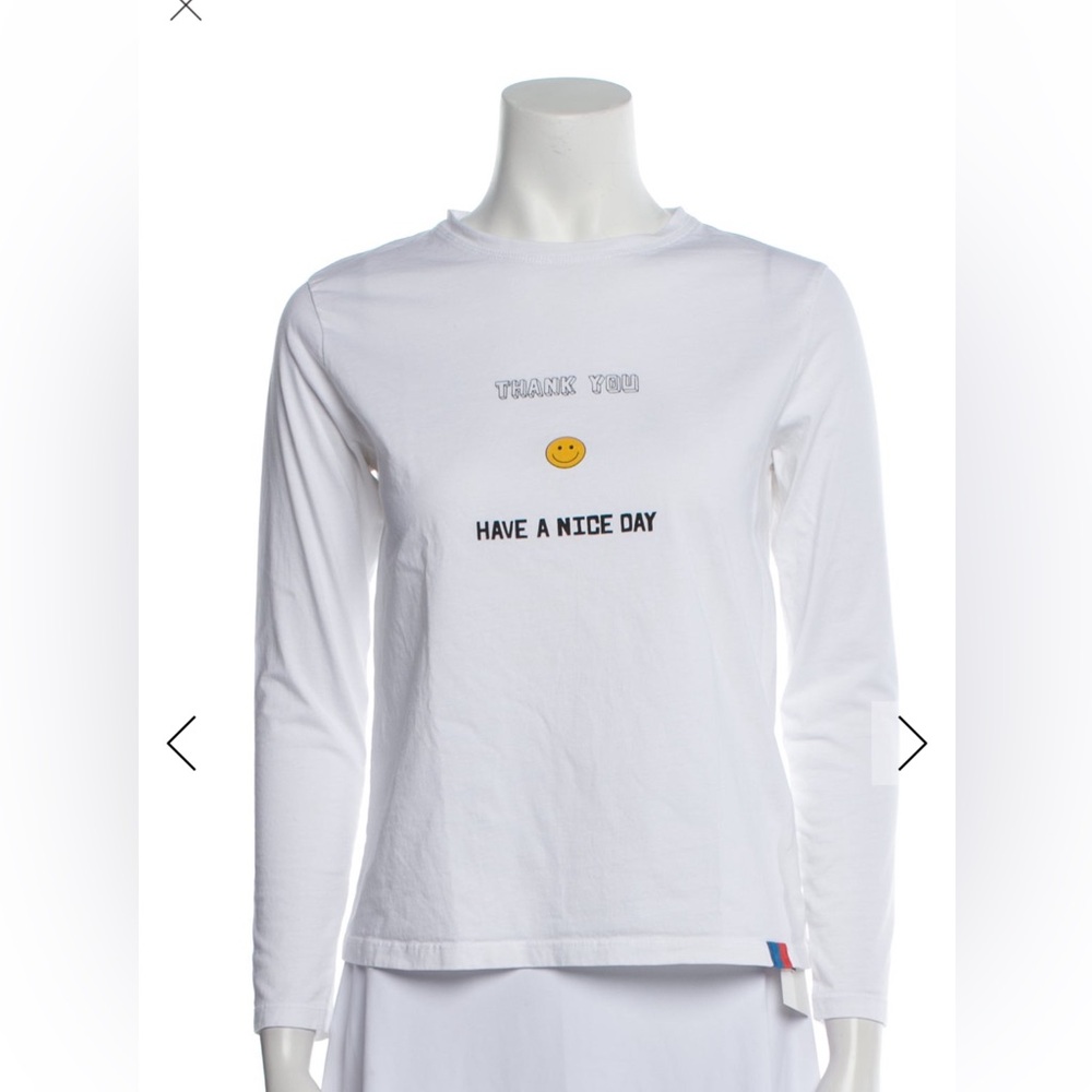 KULE White Long Sleeve Tee with Graphic, in great condition
